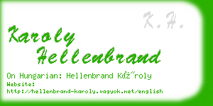 karoly hellenbrand business card